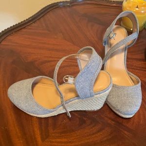 Kelly and Katie blue denim espadrilles